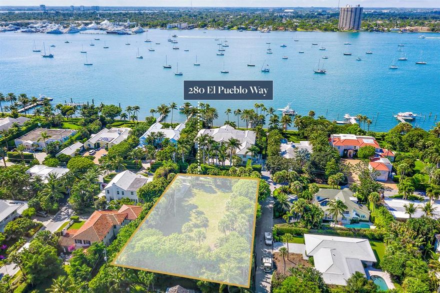 This 25,000+/-SF lot in the fabulous North End includes (ARCOM approved) shovel-ready plans for a 9,143 SF residence.  Beach access is accessible at the east end of El Pueblo Way and Lake trail access is just one house away. Contact Listing Office for details. DISCLAIMER: The written and verbal information provided including but not limited to prices, measurements, square footages, lot sizes, calculations and statistics have been obtained and conveyed from third parties such as the applicable Multiple Listing Service, public records as well as other sources. All information including that produced by the Sellers or Listing Company are subject to errors, omissions or changes without notice and should be independently verified by any prospect for the purchase of a Property.  The Sellers and Listing Company expressly disclaim any warranty or representation regarding all information.  Prospective purchasers' use of this or any written and verbal information is acknowledgement of this disclaimer and that Prospects shall perform their own due diligence.  Prospective purchasers shall not rely on any written or verbal information provided when entering a contract for sale and purchase.  Some affiliations may not be applicable to certain geographic areas. If your property is currently listed with another agent, please do not consider this a solicitation for the listing. In the event a Buyer defaults, no commission will be paid to either Broker on the Deposits retained by the Seller.  "No Commissions Paid until Title Passes."  Copyright 2020 Listing Company. All Rights Reserved.