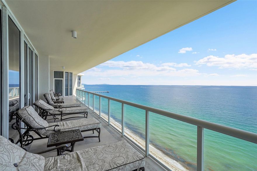 Exquisite Penthouse Offering! Rare double-unit residence showcasing sweeping ocean views from your massive terrace. Elegantly furnished and available for immediate rental. Experience resort-style living at Renaissance on the Ocean with 24-hour gated security, valet, concierge, garage parking, two state-of-the-art fitness centers, heated pools, tennis, pickleball, spa, café, library, social lounges, and beach chair/umbrella service. This expansive home features 3 bedrooms with en-suite baths, a grand living room, formal dining room, dedicated bar lounge, and in-unit laundry. The ultimate seasonal retreat, designed for refined coastal living. Up to 2 dogs - 28lb max each per building rules. (Non refundable pet deposit required)