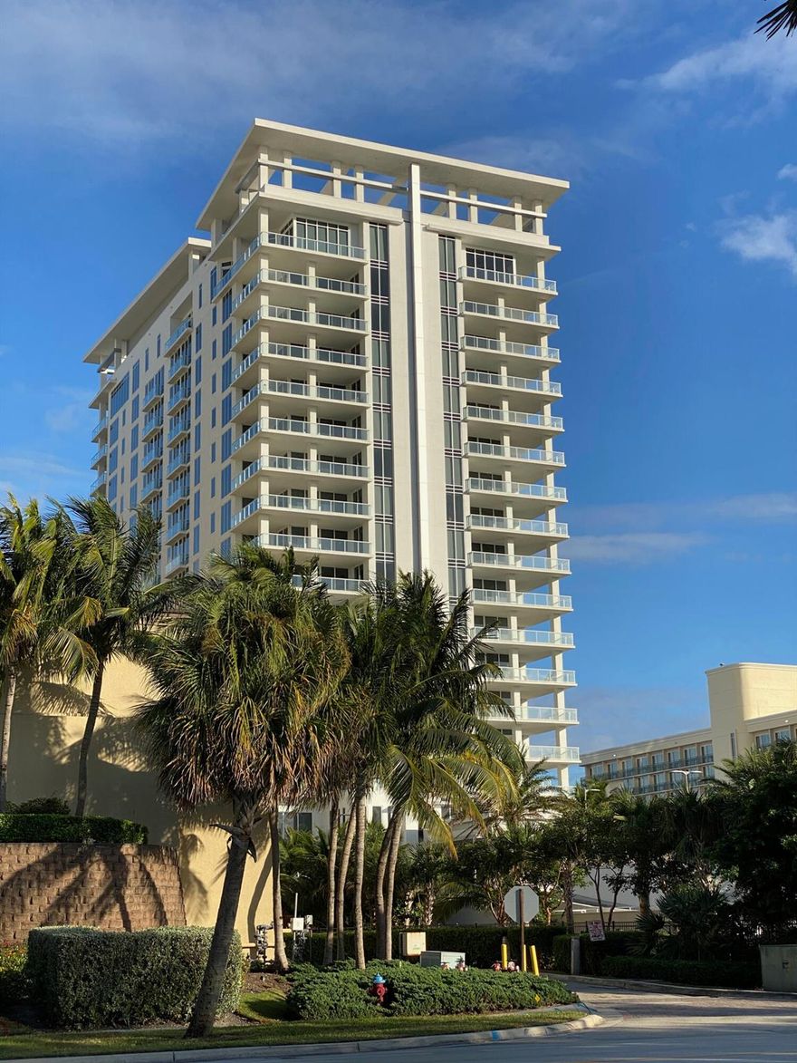 BEST VALUE AT VISTABLUE. This exquisite 3 Bedroom, 3 Bath condo  showcases model like elegance and ready for immediate occupancy. It features a beautifully designed interior that captures stunning views of the south ad west, including unobstructed views of the intracoastal and partial ocean. vistas.  This property features a large balcony perfect for outdoor dining.  It comes fully furnished, including all linens, ensuring a seamless move-in experience.  The condo is finished with high-quality Miele appliances, custom Calif. closets & porcelain floors throughout. Vistablue provides a luxurious lifestyle with top notch facilities such as an oceanfront pool and spa, barbecue area, full beach service, private wine lockers, and a   fitness center, all secured by a 24 hour staffed gated entranc