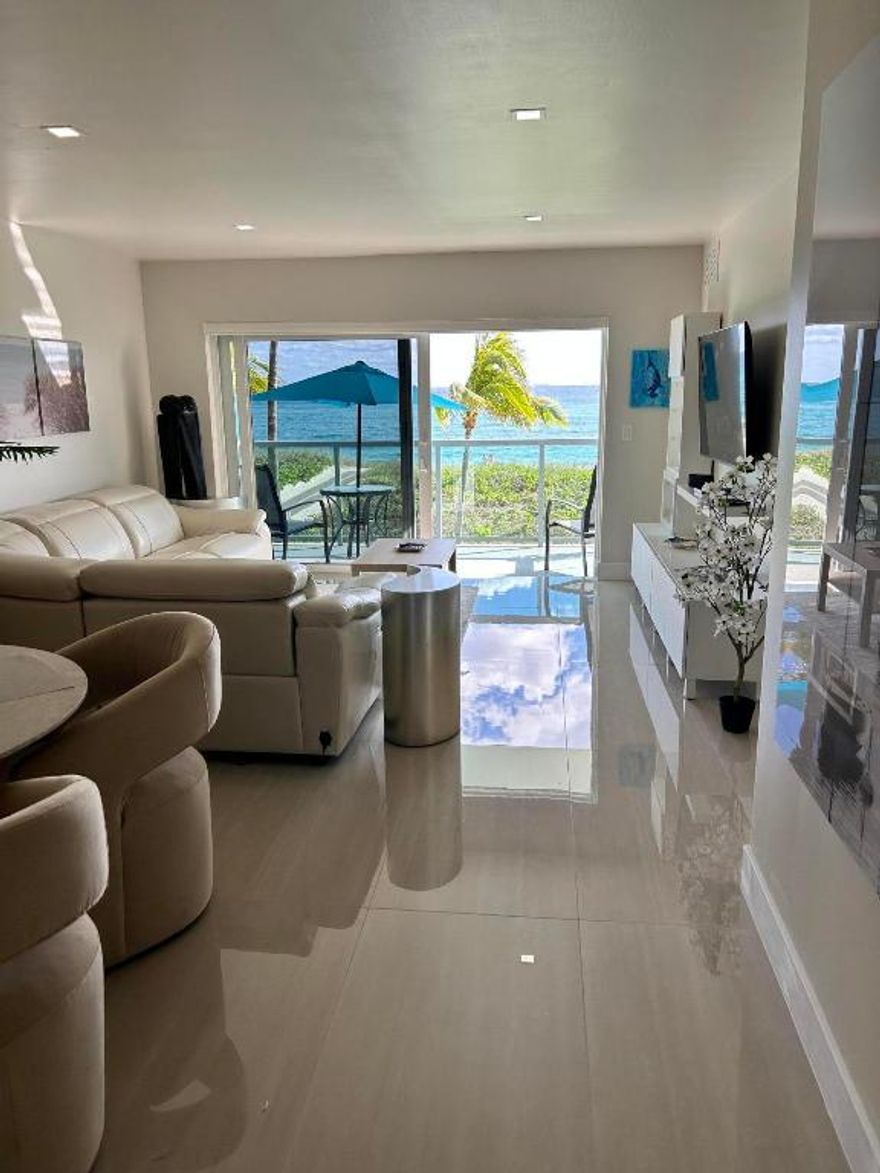 Don't miss this 2bd 2ba completely remodeled to the studs in 2025 ocean front condo. Situated on the 2nd floor of an
impeccably maintained building, enjoy the daily sunrise with peace of mind of completed 40- and 50-year certifications, all for under 700k. Designed for sophisticated
coastal living, the open-concept layout is adorned with impact-rated windows and doors, a spacious primary suite,  newly remodeled kitchen, bathrooms and floors, and a sunlit
living room that flows seamlessly to a private balcony overlooking the Atlantic. This exclusive oceanfront enclave offers resort-style amenities including an
oversized heated pool, a beautifully renovated clubhouse, bocce ball, putting green, shuffleboard, bike storage, additional personal storage, and private gated beach access!