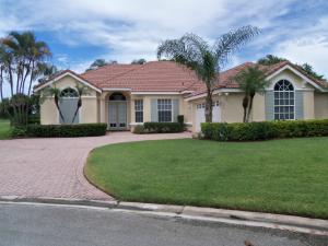 Magnificent home in beautiful Country Club Estates with a solar heated pool on the 4th fairway of this PGA golf coarse community. Wonderful setting offers almost 1/2 acre lot in cul-de-sac with superb curb appeal, barrel tile roof, paver driveway & professional landscaping. Rare Find!! CBS construction. Exceptional home and seller is including a 1 year home warranty. Very low HOA fees with separate membership available but NOT required. New a/c unit is still under warranty for 6 years. Granite kitchen with overhead/ under cabinet lighting, crown molding thruout, extra large master bath has jacuzzi tub and sports walk around shower. Solar heated pool with autoclean system. Must see to appreciate all the details put into this home. Shows beautiful.