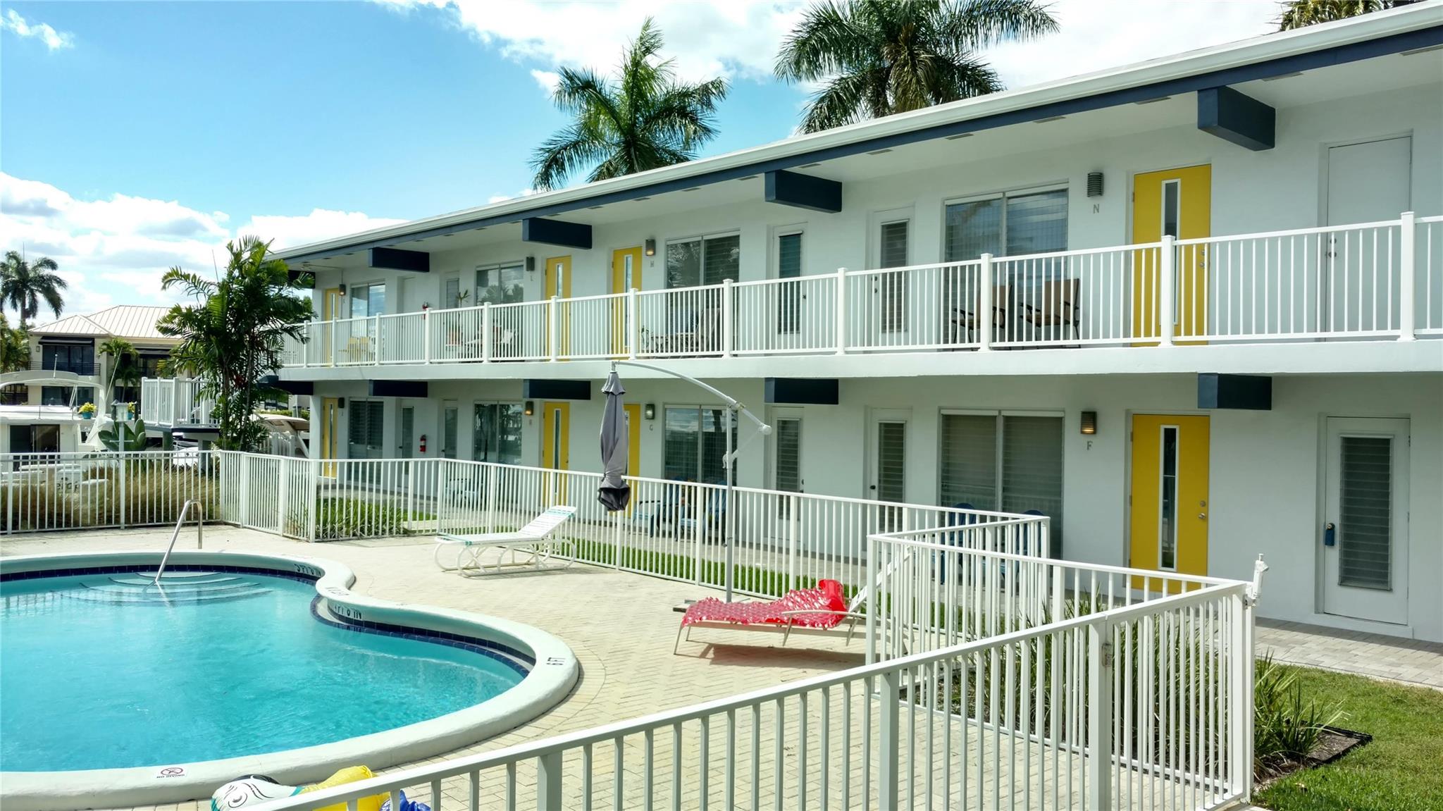 Live the Fort Lauderdale dream in this 1-bedroom, 2nd-floor unit that offers breathtaking water and pool views, making you feel like you're on a perpetual cruise! Located on Seminole Lake, just off the Intracoastal, this is your chance to live where the millionaires do. Enjoy the vibrant South Florida lifestyle with easy access to everything.
Relax by the sparkling pool and BBQ area surrounded by tropical landscaping. Explore George English Park for outdoor activities. Indulge in upscale shopping and dining at The Galleria Mall.
This is more than just a rental; it's a lifestyle. can be rented furnished for additional $