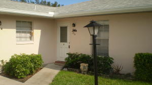 Absolutely spectacular 2 BR/ 2 BA unit in highly desirable 55+ community. Tiled floors, granite counter tops in kitchen, updated appliances, fully renovated bathrooms. Freshly painted. Enclosed Florida room leads to outdoor patio. Ten minutes from Wellington Mall, close to movie theaters, restaurants and shopping. A straight shot down Lake Worth Road to the beach. A must see. Note: Washer & dryer in Florida room is being removed and stacked machine is going in laundry closet.