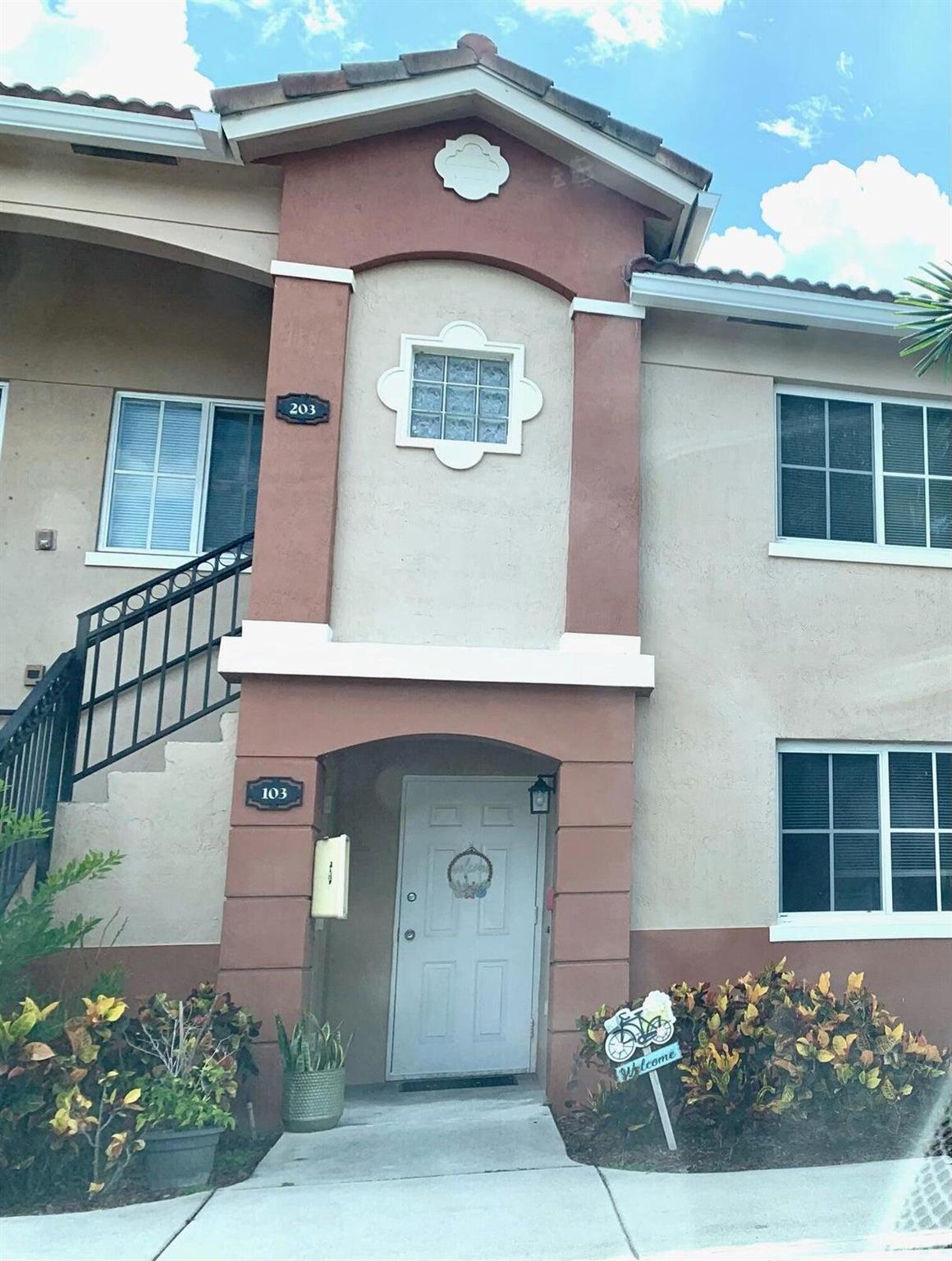 Upgraded first floor 2 bedroom 2 bath condo with lakeview. This lovely unit has newer flooring throughout, newer vanities, newer toilets and a newer washer and dryer. Also comes with a storage closet and hurricane impact windows and glass door. Community pool and clubhouse is nearby. Rental Restriction must own unit for a minimum of 1 year prior to leasing. After 1 year can lease one time per year.