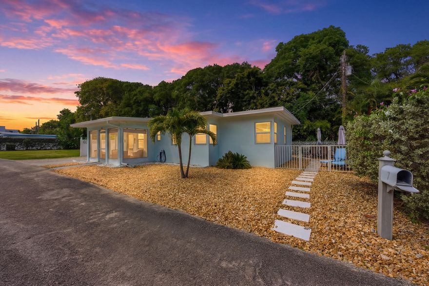 Rare, one-of-a-kind property at the end of a quiet dead-end street with deeded beach rights, just steps from the warm Atlantic Ocean-just one house to park and beach. Private backyard backs up to a preserve with no HOA—an increasingly rare find. Featuring terrazzo floors and classic Old Florida charm, this home offers numerous updates, including an updated kitchen with new appliances, renovated bathrooms, and impact windows and doors. Additional highlights include an outdoor shower, private patio, breezy carport, and a versatile Florida room that can easily convert to a third bedroom. Storage shed included for beach gear. Ideal as a primary residence, second home, or income-producing property.   Conveniently located near Nomad Surf Shop, gas stations,  shops, restaurants, and downtown Delray Beach. Hurry—this opportunity may not last!