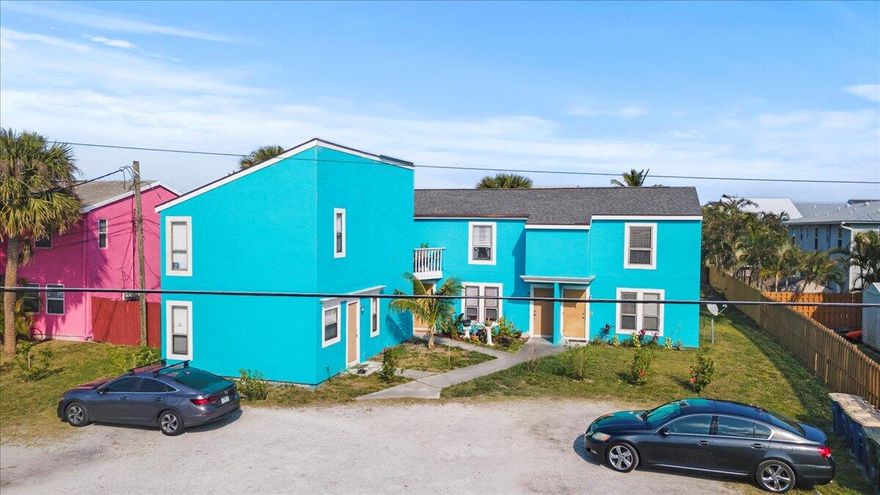 Seize this rare double quadplex investment on Hutchinson Island, a booming coastal market with rising property values and rental demand. Just steps from the beach with water views, this income-producing property features four spacious 2BD/1.5BA units (~1,000 SqFt each), 87.5% occupancy, impact windows, and recent renovations. With major redevelopment, a $600M surf park opening in 2026, and the Fort Pierce Port expansion, appreciation potential is immense. The neighboring quadplex is also available, offering investors a chance to scale. Secure this high-growth asset today— Request financials and projections. Please see 
RX-11070813 for 646 Eldorado