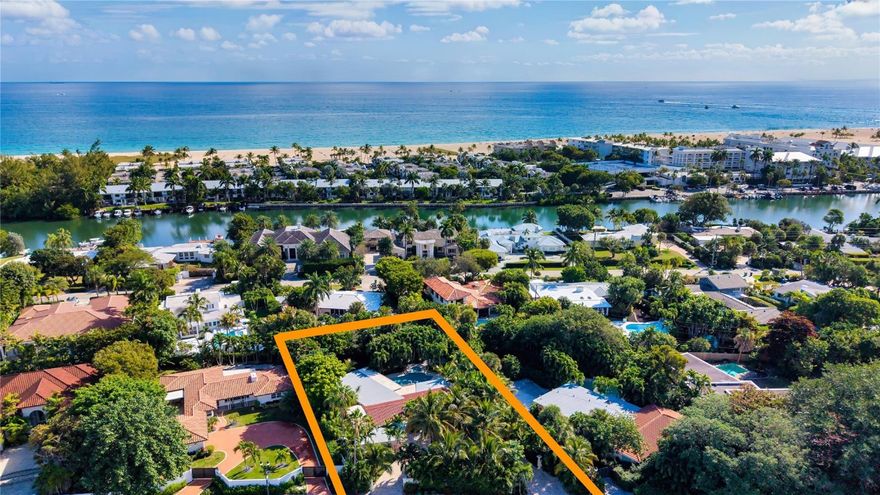 Unparalleled privacy & resort-style living await in one of Fort Lauderdale’s most exclusive neighborhoods! Enjoy the deeded private beach club & marina just steps away, plus walk to all the amenities of Ft. Lauderdale Beach! Gated privacy wall & fence surround this serene tropical oasis w/ heated saltwater pool & spa, expansive paved patio & Florida room w/ wet bar & retractable screens — perfect for entertaining. Set on a 16,180 sq. ft. oversized lot, this 2,550+/- total sq. ft. open-concept home boasts cathedral ceilings, Saturnia tile floors & a beautifully renovated kitchen. Abundant natural light, wood burning fireplace & custom built-ins add to the ambience. Add’l upgrades: new roof (2025), professional landscaping, travertine paved circular driveway & all-impact windows & doors.