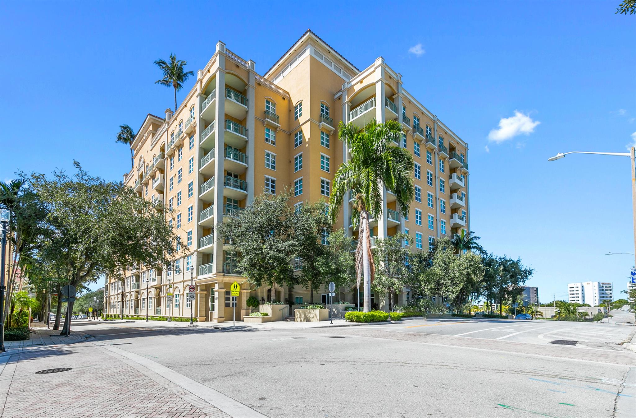 Located in the heart of trendy downtown West Palm Beach, The Metropolitan offers the best of in-town living and is equipped with the latest state-of-the-art amenities. Within walking distance of City Place and its fabulous restaurants, boutiques, movie theater, Kravis Center, and Publix supermarket. 24-hour lobby security attendance, a fitness center, library, business center, community room, and so much more! This gorgeous condo offers 13' ceilings, stainless steel appliances, granite countertops, stunning tile & upgraded vinyl flooring in bedroom. Beautiful courtyard is steps away from your living room patio. Water, internet, and basic cable included. One covered garage space located under building.