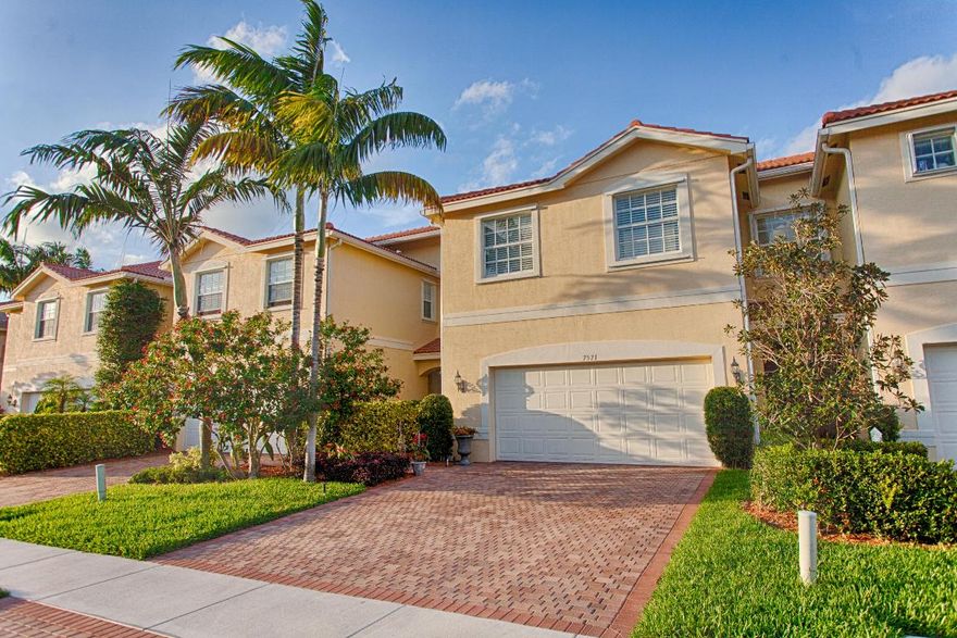 Located within the much desirable resort style community of Greystone in Boynton Beach - This impeccable 4 bedroom, 2.5 bath Townhome promotes the much sought out open layout concept the minute you walk in.
 
Once you enter you will notice the custom oversized tile floors throughout the entire first level & upgraded wood flooring throughout the 2nd floor & staircase. The large formal dinning room for hosting those holiday dinners will be located to the left which the half bath to the right of the entrance & large living room for relaxing straight ahead which opens to the large sliding doors with the view of the covered patio. The large eat-in kitchen, large 42” cabinets, stainless steel appliances, double sink, breakfast area, snack bar & a large pantry. The master suite features (2) walk-in closets, oversized master bath with dual sinks, a shower & roman tub. Three additional bedrooms are located on the 2nd level along with the 2nd full bathroom & laundry room with a washer and dryer. The home has a (2) car garage, hurricane shutters, pavered driveway for (2+) vehicles. Meticulous attention to detail was not sparred with this MOVE-IN READY home & it shows the minute you walk in.

The Gresystone community features first class amenities such as 24 hour manned guard/ gated with a report style swimming pool & kiddie area, clubhouse, fitness center, tot lot, picnic area, basketball, volleyball, tennis & soccer field, walking distance to the Elementary school & much more. Conveniently located just minutes away from schools, shopping, restaurants, the Florida Turnpike & I-95, beaches & much more.