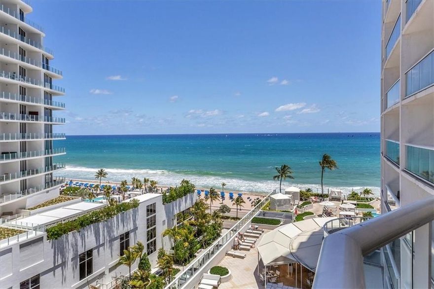 Luxury hotel-condominium located on the world-famous Fort Lauderdale Beach with incredible ocean view. Unit 1010 is a fully-furnished residence offering a wrap-around balcony and floor-to-ceiling impact windows that flood the suite with bright and cheery light. Take advantage of the resort amenities designed with you in mind including a tropical pool, room service, restaurants and bars, spa, and fitness center. Check out the beach, the ocean breeze, and the swaying palms. Enjoy your stay in your very own oasis and rent it out in your absence through the Resort Program to offset the cost of ownership.