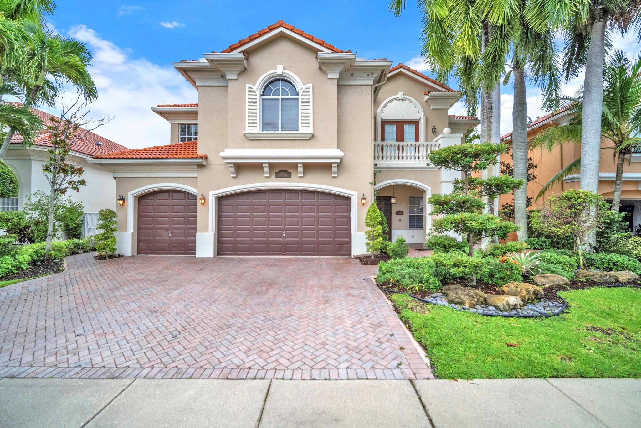 Impossible to find 5 Bedroom 5.5 Bathroom home plus additional office/den/bedroom with a pool in a gated community in Boca Raton.
The Gourmet kitchen is large with center island and stainless-steel appliances that will satisfy the chef who loves to cook. 24x24 porcelain tiles throughout living area downstairs. Primary bedroom upstairs has 2 beautifully updated bathrooms that are joined together by a huge, oversized shower area. The Primary bedroom is very large with two walk-in custom closets plus separate area that can be used as a sitting area/gym/office. Cabana bathroom. Fun backyard with pool area, summer kitchen and tiki hut. 3 car garage. Separate laundry room with sink. You must see in person to appreciate all the special touches in this house. Blink and it will be gone.