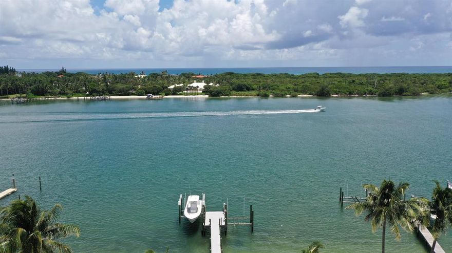 LOCATION,LOCATION!Pure blue waters brings a rare opportunity to build your dream estate home with no height restrictions on this wide intercostal waterviews property across from Jupiter Island. 100'boat dock already in place to hold two boats one 12000lb and 13000lb lifts.  Survey and plans available on request. This lot is zoned (R-3a) to qualify for commercial use also should you wish to have a business and home in one!  Unlimited possibilities   Come see for yourself!