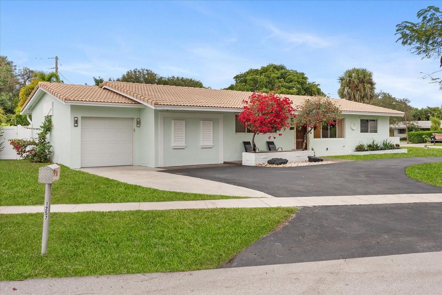 Available for short term, furnished rental. Welcome to this 3-bedroom 2 bath with an office off the master. Located in a desirable Boca Raton neighborhood, 1257 NW 5th St offers a great opportunity to own a corner-lot home with split layout. The property features a private backyard, private saltwater pool, garage, and a large circular driveway, providing both privacy and excellent curb appeal. Situated in the highly sought-after Addison Mizner School District and conveniently close to 95 & Boca Regional without the highway noise, close to the beaches and Mizner. In addition, this home sits on a very quiet street with little to no thru traffic.