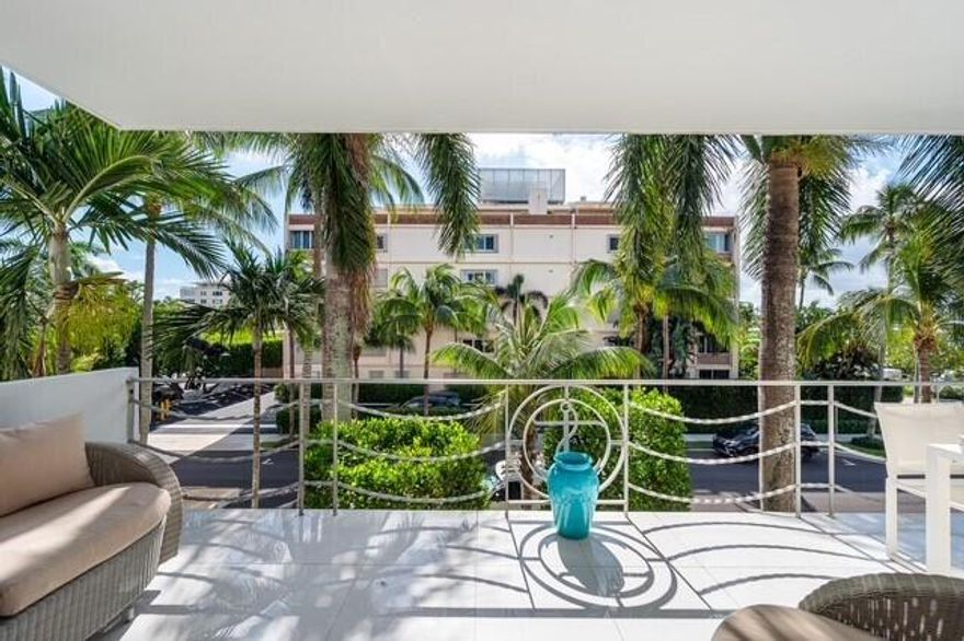 Marvelous, sun filled 2/2 bath corner unit, with southern exposure. Impact hurricane windows throughout, with fabulous Marina/Intra-coastal views Boutique, quaint building offers 24-hour doorman. Located in the heart of Palm Beach, walking distance of Worth Ave., where refine dining, shopping meet unsurpassed opulence in the sun!