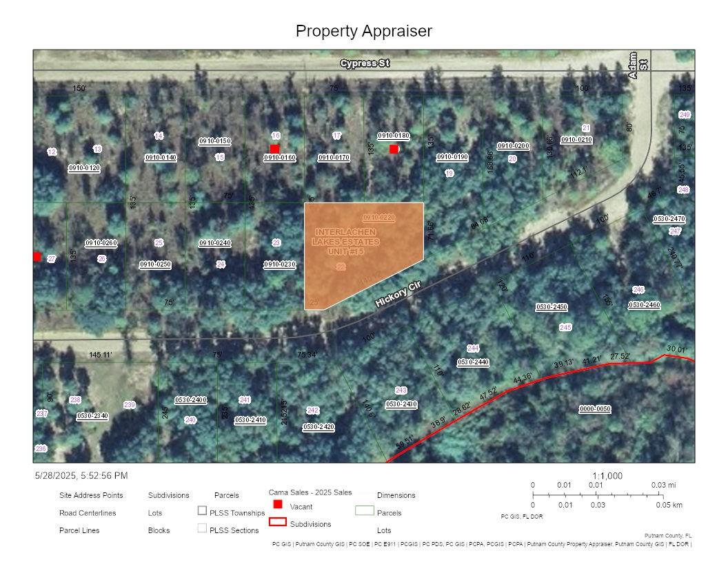 Build a home or duplex on this 0.35-acre lot in Interlachen Lakes Estates. Zoned R-2 for single-family or duplex use. Located in Flood Zone X with minimal flood risk. Electricity nearby; well and septic needed. Quiet area with lakes nearby for outdoor fun. Easy access via maintained dirt road.
Owner financing available: $5,000 down and 6 payments of $1,000. No mortgage needed.
Low taxes and no bank approval make this ideal for first-time buyers or investors.
Interlachen offers a peaceful lifestyle and is close to Gainesville and Palatka.
Information believed accurate but not guaranteed.