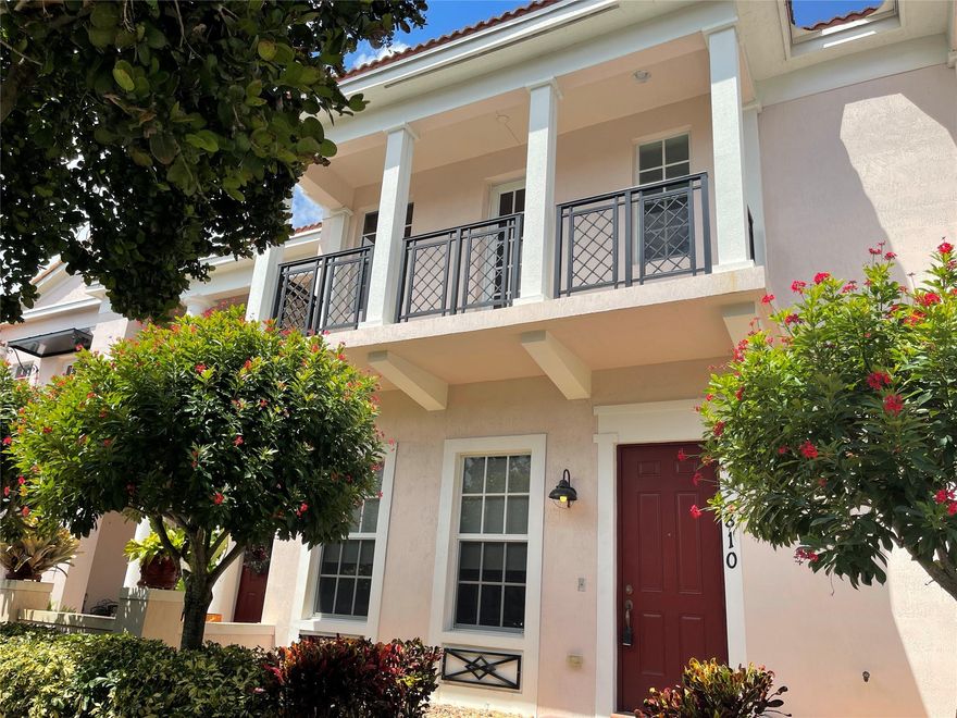 Rarely available 3/2/1 Townhome at Central Park!  This spacious townhouse features an enclosed private patio, balcony off master bedroom, large closets, convenient upstairs laundry and a spacious kitchen with wood cabinetry and granite countertop.  Two car attached garage.  Super location close to Mizner Park, Atlantic Ave in Delray, the beach, El Rio pedestrian and bike trail and the Yamato scrub natural area! Good schools nearby including FAU, which is just 6 miles south.  Rentals are allowed. Amenities include sidewalks. heated pool, playground, jogging path and community room.Leasing is allowed up to 2 times per year with minimum lease term of 30 days. Association approval required. Rarely available 3/2/1 Townhome at Central Park!  Super location close to Mizner Park, Atlantic Ave in Delray, the beach, El Rio pedestrian and bike trail and the Yamato scrub natural area! Good schools nearby including FAU, which is just 6 miles south. Lovely, spacious townhome.  A great home or investment.