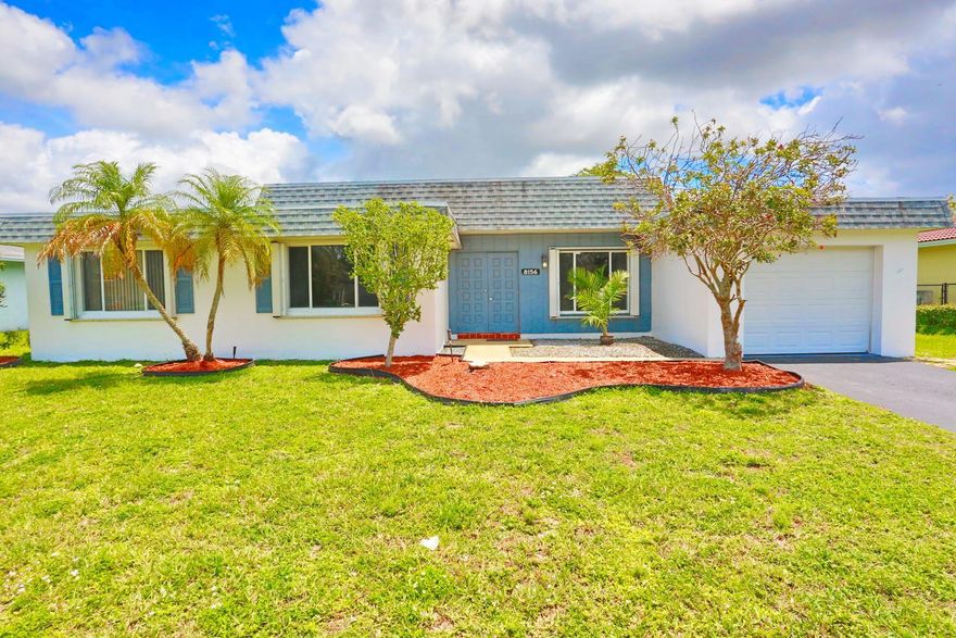 Welcome home to this charming 3-bedroom, 2-bath home with a 1-car garage, full of potential and ready for its next owner to make it shine! With great bones and major updates already completed, including a shingle roof installed in 2021, AC replaced in 2024, garage door updated in 2019, hurricane shutters, and updated windows, much of the heavy lifting has already been done. The home has also been freshly painted, features new laminate flooring, and fresh front yard landscaping that adds to its curb appeal. While the home could use some additional cosmetic updating, it is absolutely move-in ready and offers the perfect opportunity to add your own personal touches over time. Enjoy a fenced backyard with plenty of room for a pool, firepit, swingset, or outdoor entertaining, plus a patio slab  ideal for grilling or dining outside. Laundry is conveniently located in the garage. Investors and homeowners alike will appreciate the ability to rent immediately and the incredibly low HOA fee of only $140 per year. Pets and children are welcome in this amenity-rich community featuring a pool, clubhouse, two playgrounds, tennis courts, full basketball court, baseball diamond, soccer field, and racquetball court. Fantastic location close to everything. Hurry — this one will not last!