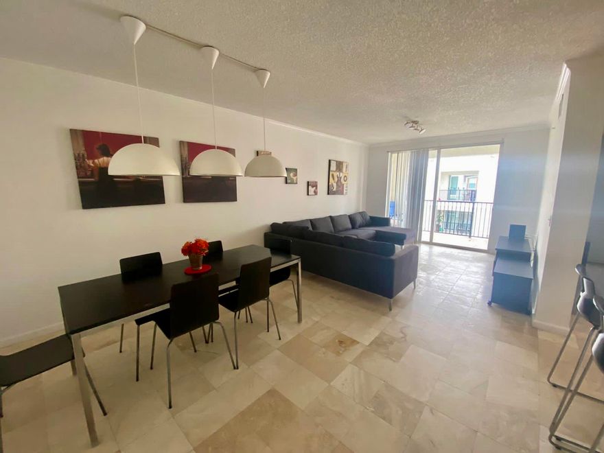 AMAZING FURNISHED 2 BEDROOMS, 1 BATHROOM CONDO AT PORTO BELLAGIO BLDG, LOCATED IN HEART OF SUNNY ISLES, UPGRADED BEDROOMS FLOORINGS, KITCHEN GRANITE COUNTER TOPS, WASHER DRYER IN UNIT, ONE ASSIGNED COVERED PARKING SPOT, CLOSE TO GROCERY STORES, SHOPPING, RESTAURANTS ,SCHOOLS , WALKING DISTANCE TO BEACH , AMENITIES INCLUDES HEATED POOL , JACUZZI, CLUBHOUSE ,24 HR GYM, PLAYROOM , BUSINESS CENTER ,CONFERENCE ROOM, PET FRIENDLY.   AVAILABLE JULY 20TH, PET FRIENDLY.