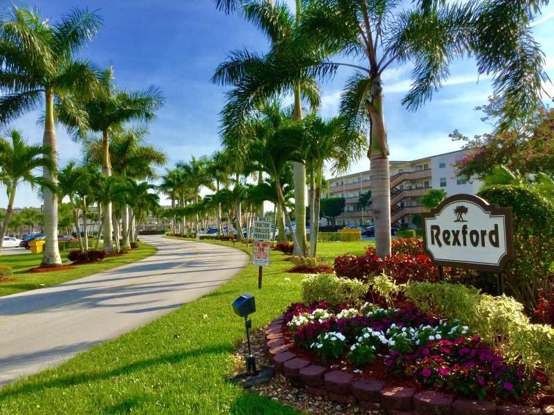 Beautiful Man-Gated Active Club House Community which offers resort style Pool, Tennis, Movies, Activities, Live Entertainment, & Bus Service, 55 plus. This 1 bed 1 1/2 bath unit is well maintained and beautifully furnished. It has a Private Large Glass enclosed Balcony overlooking the water, which can service as an Office and sitting area. Unit comes fully furnished. Rexford is known for it's quiet location, lavish landscape and Resort like Pool area.