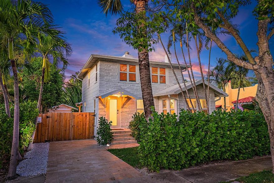 Picture Perfect 1930s Florida Bungalow. Welcome to 231 Walton Blvd, a beautifully renovated residence in WPB's Central Park Historic District, just one block from the Intracoastal Waterway. This residence offers 3 bedrooms & 2.5 baths, blending historic charm with modern comfort. 2023 improvements include impact windows & doors, interior renovations, saltwater pool w/ new deck, patio, & driveway, plus a new roof scheduled for completion January 2026. Inside, natural light enhances wood-look flooring, a cozy fireplace, & a stylish kitchen w/ gas range, quartz countertops, & stainless-steel appliances. Outdoors, enjoy a tropical retreat with a swimming pool, covered patio, & outdoor shower. There is an air-conditioned cabana/flex space w/ additional bath that is adjacent to the pool; the space is not included in the MLS living square footage & seller makes no representation as to permitting. 

This WPB jewel box is located minutes from Palm Beach, City Place, beaches, Worth Ave, Downtown, PBI airport, world-class dining/shopping marinas, golf, tennis, & much more. This home offers the best of coastal living in a coveted neighborhood. 

Historic contributing structure. 

FPL is currently undergrounding power lines in the neighborhood.

All measurements & information deemed reliable but not guaranteed. Buyer to independently verify.