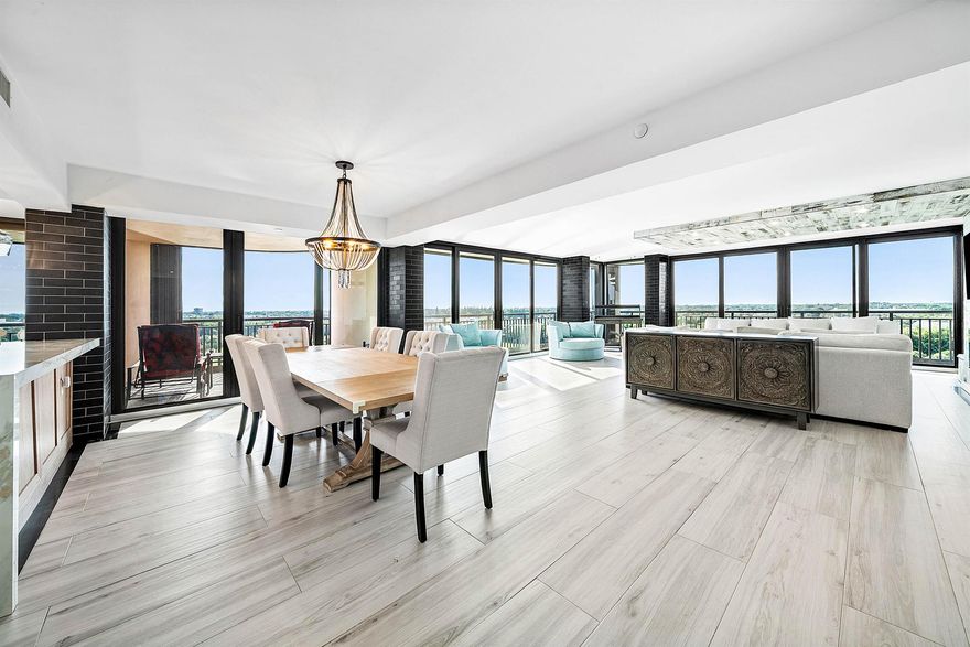 Spacious 3-bedroom, 2.5-bath residence in the gated Lands of the President community with impact glass and panoramic golf, lake, and city views overlooking the new Dutchman's Pipe Golf Club and the Belgrove, a Marriott Autograph Collection hotel. This light-filled 8th-floor unit offers an open living area, floor-to-ceiling sliders, and a private balcony. The split-bedroom layout includes a large primary suite with balcony access plus two additional bedrooms. Residents enjoy 24-hour manned security, a renovated lobby, community pool, and a prime location near downtown West Palm, The Square, Palm Beach Island, and PBI Airport.