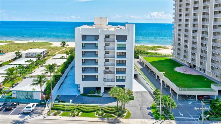 Sleek and contemporary with a laid-back, luxurious coastal design and magnificent ocean views, this 2 bed 2.5 bath penthouse-level condo is beachfront SoFL living at its very best. Located within an elegant oceanside complex that includes a swimming pool/spa, updated community spaces, direct beach access & only a short walk away from Pompano Beach Pier & amazing restaurants. This home features spacious living/dining areas, updated kitchen, and 2 open balconies to soak up the views. Large bedrooms have tons of closet space, and the primary ensuite bathroom includes a spa-inspired tub, marble shower, & double vanity. Enjoy the relaxed coastal lifestyle in picturesque Pompano Beach, where you can feel the sea breeze from your private terrace & never more than a few steps away from sandy toes.