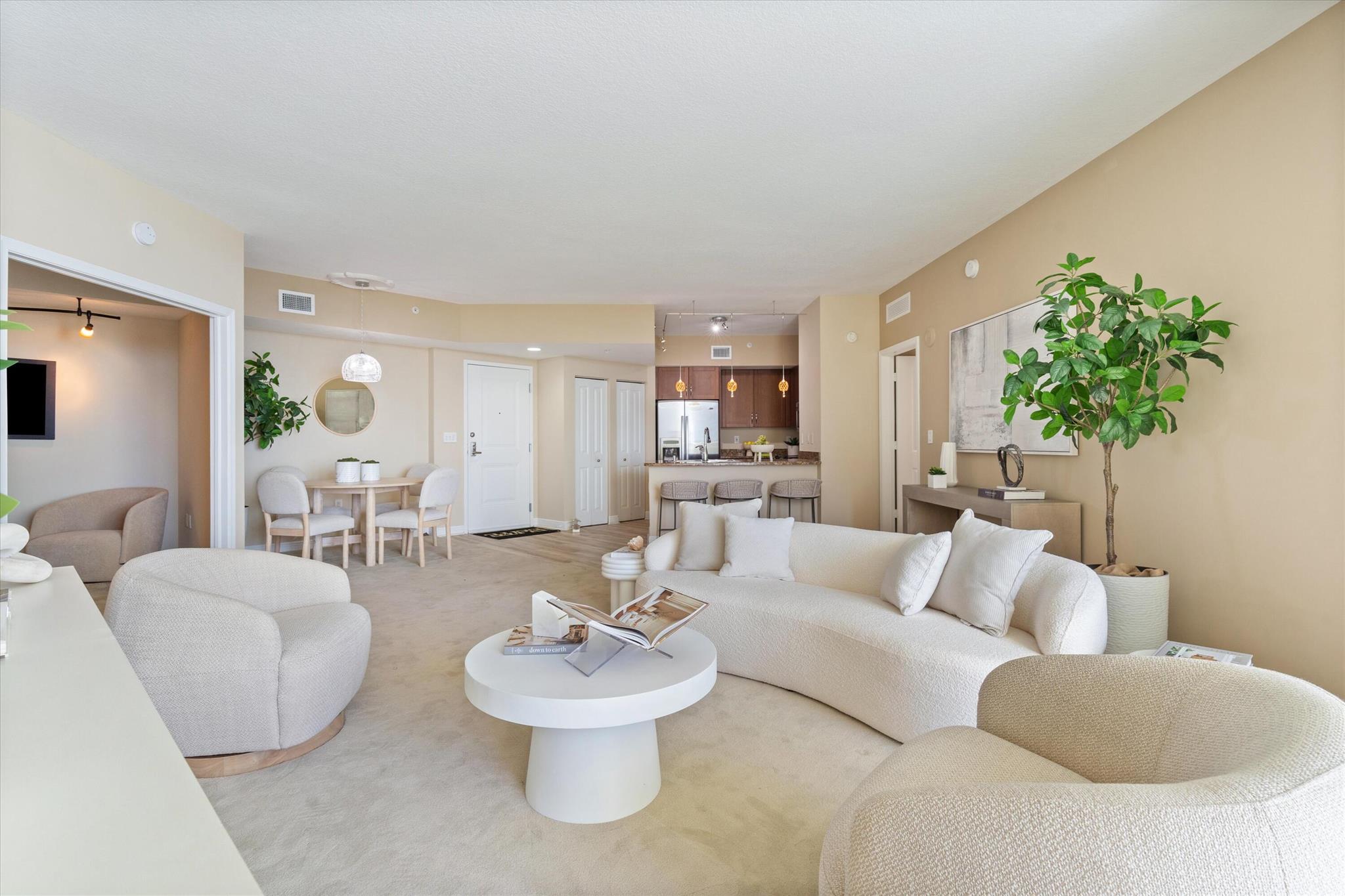 Welcome to this luxurious East Boynton Beach residence, offering unparalleled views from its expansive south-facing double-wide balcony. This beautifully designed 2-bedroom plus den unit is located in a resort-style building with top-tier amenities, including:Two sparkling pools & jacuzzi,24-hour gym, Club room & social calendar of events. Pool table & table tennis, Pitch & puttDog-friendly building with a grooming roomAdditional Perks: One premium parking space near the elevator entrance doors. Complimentary valet parking for guestsPrime location--less than a mile to the beachWalking distance to local shops & restaurantsEasy access to Boynton Beach Circuit for transportation to downtown, dining, and the beach