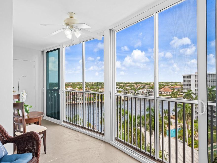 Discover coastal living at its best in the lowest-priced 1BR/1.5BA in Seagate! Bright, newly painted, and move-in ready this inviting home offers breathtaking sunset, Intracoastal, and city views from both the living room and the spacious enclosed balcony. Impact glass windows and sliders fill the space with natural light and peace of mind. Includes a DEEDED COVERED PARKING SPACE! Enjoy the Seagate lifestyle - private beach access with lounge chairs on the sand, two heated pools overlooking the Intracoastal,  brand-new docks for boating, and outdoor spaces for relaxing or gathering with friends. The updated clubhouse features a full kitchen, fitness area, billiards, and card room. A perfect blend of comfort, light, and location-ready for you to start your next chapter by the sea!