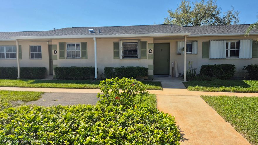 Beautiful 2-bedroom, 2-bath villa in the desirable 55+ community of Cresthaven Villas in West Palm Beach. This well-maintained home features tile flooring throughout, a spacious layout, enclosed patio, and additional storage. Enjoy an active lifestyle with amenities including clubhouse, pool, fitness center, billiards, card room, library, shuffleboard, and bocce courts. Conveniently located near shopping, dining, and major highways.  The association fee includes common areas, WATER, insurance, maintenance structure, pest control, pool service, recreation facility, reserve funds, roof repairs, sewer, and trash. Roof 2022   Electrical panel 2024 No assessment
