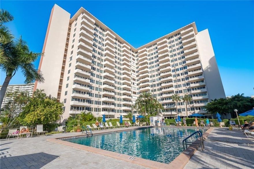 RARELY AVAILABLE! FANTASTIC 3/2 north facing corner unit fully renovated with rare in suite Bosch washer & dryer. Fabulous Intracoastal & ocean views. Open living, dining & kitchen area with expandable living area into the 3rd bedroom by a large pocket door. Use as a bedroom or make your living room very large. Amazing pool on the Intracoastal, beautiful landscaping, shuffleboard, putting green, community herb garden & BBQ area. Maintenance fee is 834 per month including cable. Income requirements of 100,080 per year per association. Cash only. No pets & no rentals. One buyer must be age 55 or up. Building undergoing 9.6 million dollar renovation including concrete restoration, painting, new glass balconies & elevator modernization--ALL PAID BY THE SELLER! Convenient to shopping & dining.