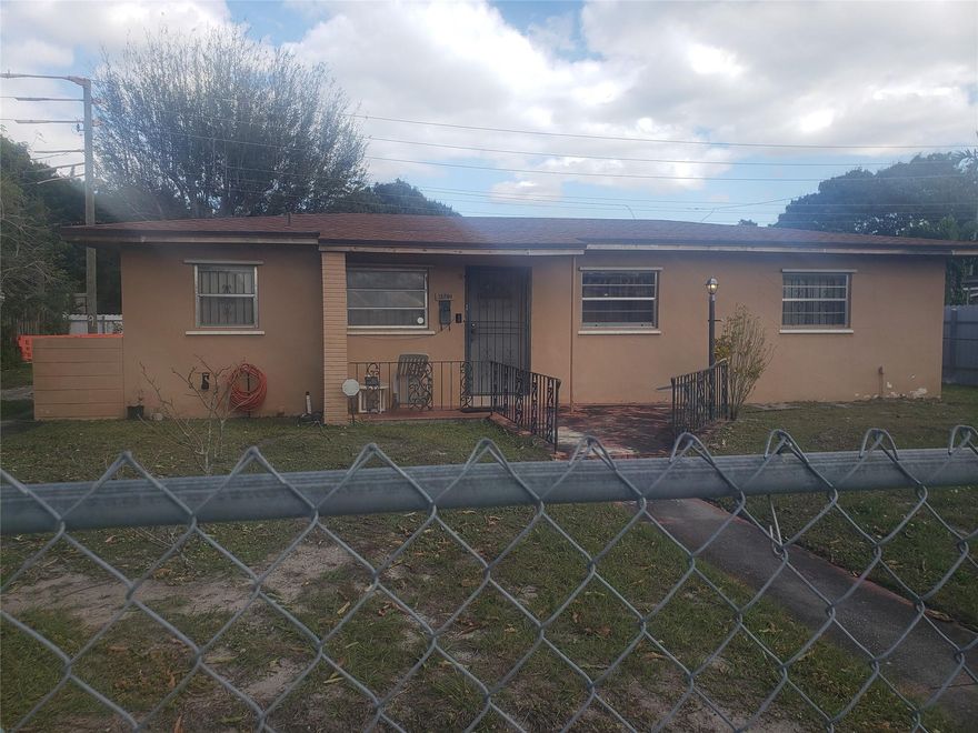 GREAT VALUE FOR FIRST TIME BUYER WILLING TO DO SOME FINISHING TOUCH UP  TO THIS NICE MIAMI GARDENS PROPERTY WITH GREAT POTENTIAL ** SELLER WILL HELP WITH  CLOSING COSTS ** NEW ROOF INSTALLED 2023 TILED FLOOR THROUGHOUT  LIVING AREA CENTRAL AIR SPACIOUS KITCHEN PLUS FAMILY LARGE FENCED LOT VERY DESIRABLE LOCATION WITH EASY ACCESS TO SCHOOLS TRANSPORTION AND ALL HIGHWAYS ESTATE SALE SOLD "AS IS" BUT IN FAIR CONDITION GET THIS PROPERTY AND MAKE IT YOUR PERFECT FAMILY HOME BY DOING SOME UPGRADES