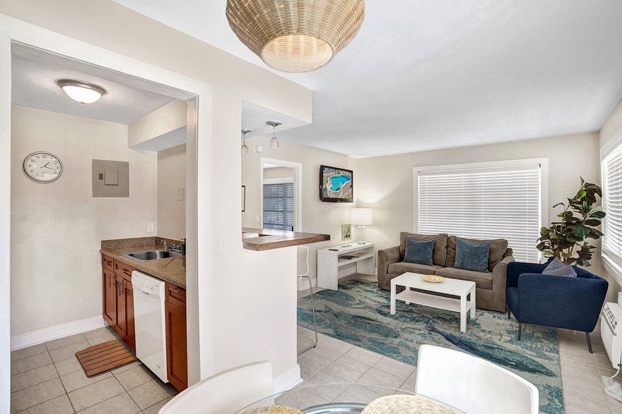 BEACH LIFE STARTS HERE. Furnished 1-bedroom, 1-bath apartment on the Pompano Beach barrier island in a beautifully maintained building. Bright, spacious living area, clean updated kitchen and bath, and a cozy bedroom—Move-in ready. Enjoy a sparkling pool, on-site laundry, and assigned parking. Just steps from the beach, with dining, shopping, restaurants and everyday conveniences close by. Ideal for anyone who wants ocean breezes, walkability, and an easy coastal lifestyle. Available January 24, 2026.