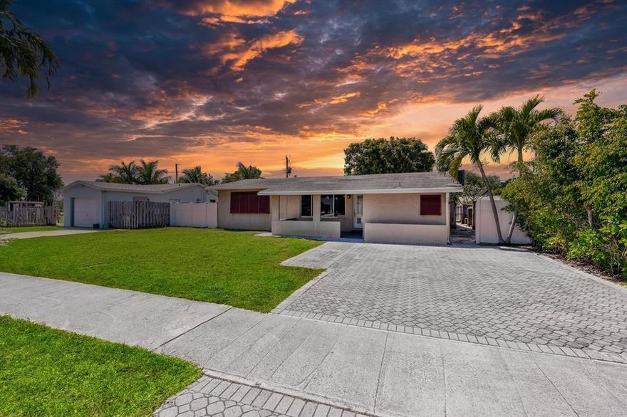 Just a Mile from the Beach and Pier!
Live close to all the action—restaurants, shops, and entertainment at the Deerfield Beach Pier are only a 5-minute drive away. This charming 3-bedroom, 2-bath home offers stainless steel appliances, a spacious Florida room perfect for relaxing or entertaining. The home features plenty of storage, a laundry room, and opens to a large fenced backyard with plenty of room for a pool, outdoor kitchen, and tiki hut—ideal for enjoying the South Florida lifestyle.  Hurricane shutters are stored in the shed, and the driveway fits two- three cars.  Perfect for a family or a great Airbnb investment property!