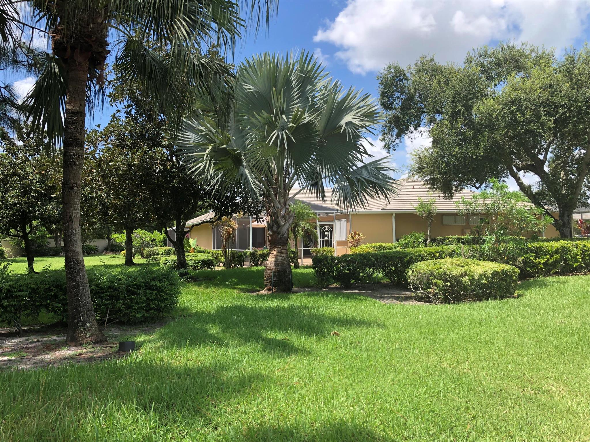A WELL-MAINTAINED VILLA IN THE 55+ SUN TERRACE NEIGHBORHOOD OF THE LAKES AT ST LUCIE WEST COMMUNITY. SOLID CONCRETE CONSTRUCTION BY DIVOSTA BUILDERS ADDS AN EXTRA MEASURE OF SECURITY TO THESE QUAD-PLEX HOMES.ADDITIONALLY, A LARGE PATIO WITH AN EXCEPTIONAL BACK YARD VIEW OFFERS A QUIET, PRIVATE ELEMENT TO OUTDOOR ENTERTAINING.THE HOME FEATURED TWO SPACIOUS BEDROOMS, TWO FULL BATHS, AND A FUNCTIONAL KITCHEN WITH SLIDERS LEADING OUT TO THE PATIO AREA. THE PROPERTY IS BEING SOLD TURNKEY WITH ALL THE FURNISHINGS, HOUSEWARES, ELECTRONICS, AND SOFT GOODS YOU'LL NEED TO ENJOY THE FLORIDA LIFE STYLE.CONVENIENTLY LOCATED IN THE MIDDLE OF ST LUCIE WEST, AND MINUTES FROM I95 AND THE FLORIDA TURNPIKE, THIS HOME IS PERFECT FOR SENIORS AND RETIREES.