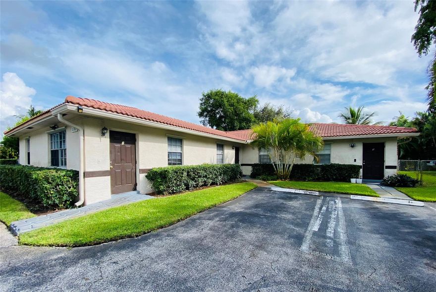 Updated 1/1 apartment in a Triplex, with your own entrance and a large back garden. Brand new stainless steel appliances, new hurricane windows, new blinds, new fawcets and new toilet.  Shared W/D in the back of the house. Conveniently located near Coral Ridge Dr. and Sample Rd. with easy access to the Sawgrass Express Way, the Buisness Center, Costco, Crunch Fitness, Publix and much more. No HOA to worry about and fast approval. Available now.