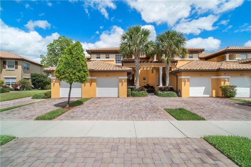 Rarely available coach home in Heron Bay offering 3 bedrooms 2 baths plus garage with screened patio overlooking the  lake view. This  highly upgraded home features a triple split bedroom plan for privacy. Renovated kitchen with granite, marble backsplash, wood cabinets, deep sink, pull outs, SS appliances, snack bar all open to the great room and dining area. Primary bathroom has been totally updated with travertine floors, double shower, wood cabinets with granite counters. Custom Closets , new water heater,  LED lighting,  fans and light fixtures, impact window in breakfast area / shutters for all windows. Upgraded laminate, baseboards, blinds and patio has sun shade. Garage has storage cabinets and shelves. Lifestyle community:2 clubhouses, tennis, pools, fitness, playground and more!