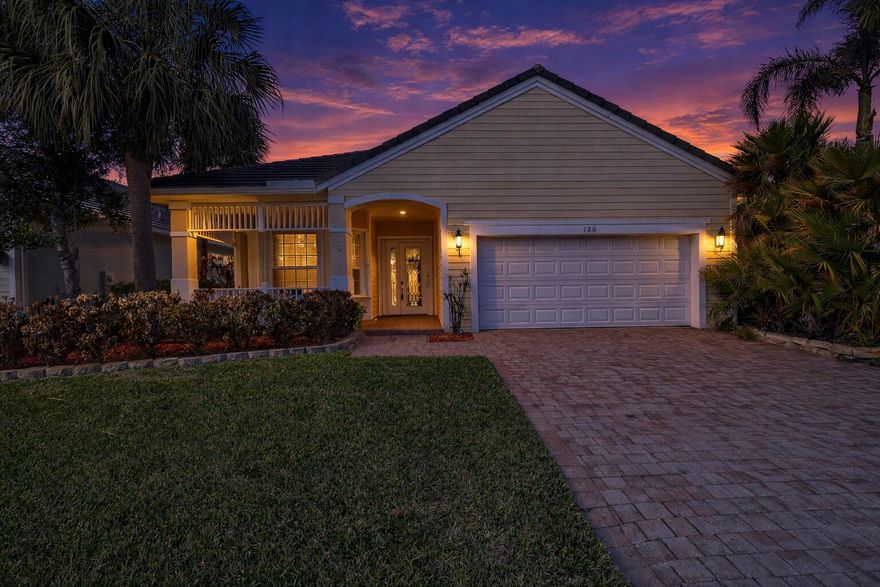 Great opportunity! Don't miss out on this sought after LAKE VIEW Key West Style home in the private, gated community, of Magnolia Lakes! This beautifully maintained former builder's model includes a full house generator, gas stove, GE appliances, vaulted ceilings, custom crown molding, seamless tile flooring in living areas and wood flooring throughout the rooms. Primary Room boasts dual vanities, a soaking tub, a separate shower, and much more! Relax on the covered, screened lanai overlooking the Lake! Located in a resort-style, gated community with incredible amenities, including a resort style pool, community room, game room, fitness center, tennis, and bocce ball! HOA includes complete landscaping and internet. Don't miss this one!