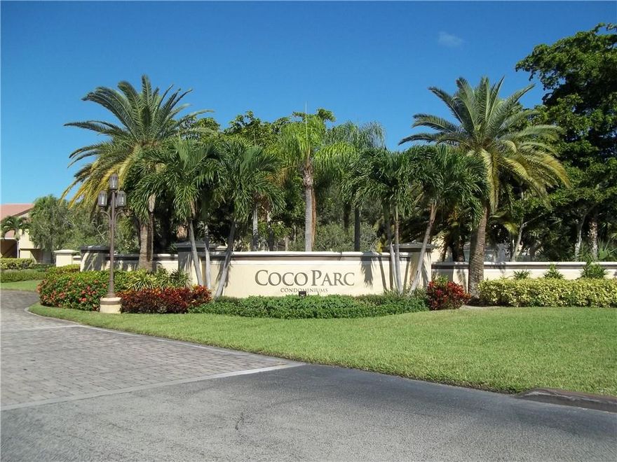 LOVELY, CLEAN, LARGER TWO BEDROOM NESTLED AWAY IN THE BEAUTIFUL RESORT LIKE COMMUNITY OF COCO PARC.  THIS UNIT WILL BE FRESHLY PAINTED AND BRAND NEW FLOORING BEING INSTALLED IN THE BEDROOMS.  THERE ARE A LOT OF AMENITIES..INCLUDING RESORT LIKE POOL, TENNIS COURTS, SAND VOLLEYBALL, WORK OUT FACILITY AND OUTDOOR RACQUETBALL COURTS. THERE ARE BEAUTIFUL LAKES AND PLENTY OF LAND SPACE TO WALK YOUR DOGS IN OUR PET FRIENDLY COMMUNITY. THERE IS AMPLE AMOUNT OF GUEST PARKING FOR FRIENDS AND FAMILY AND YOU ARE ACROSS THE STREET FROM THE COCONUT CREEK COMMUNITY CENTER AND THE NEWLY RENOVATED WINDMILL PARK.  YOU ARE ALSO CLOSE TO PUBLIX, THE BANKS, SCHOOLS AND THE TURNPIKE TO MAKE LIFE A LITTLE MORE CONVENIENT.... YOUR NEW PLACE TO CALL HOME AWAITS YOU.  SEE YOU SOON.