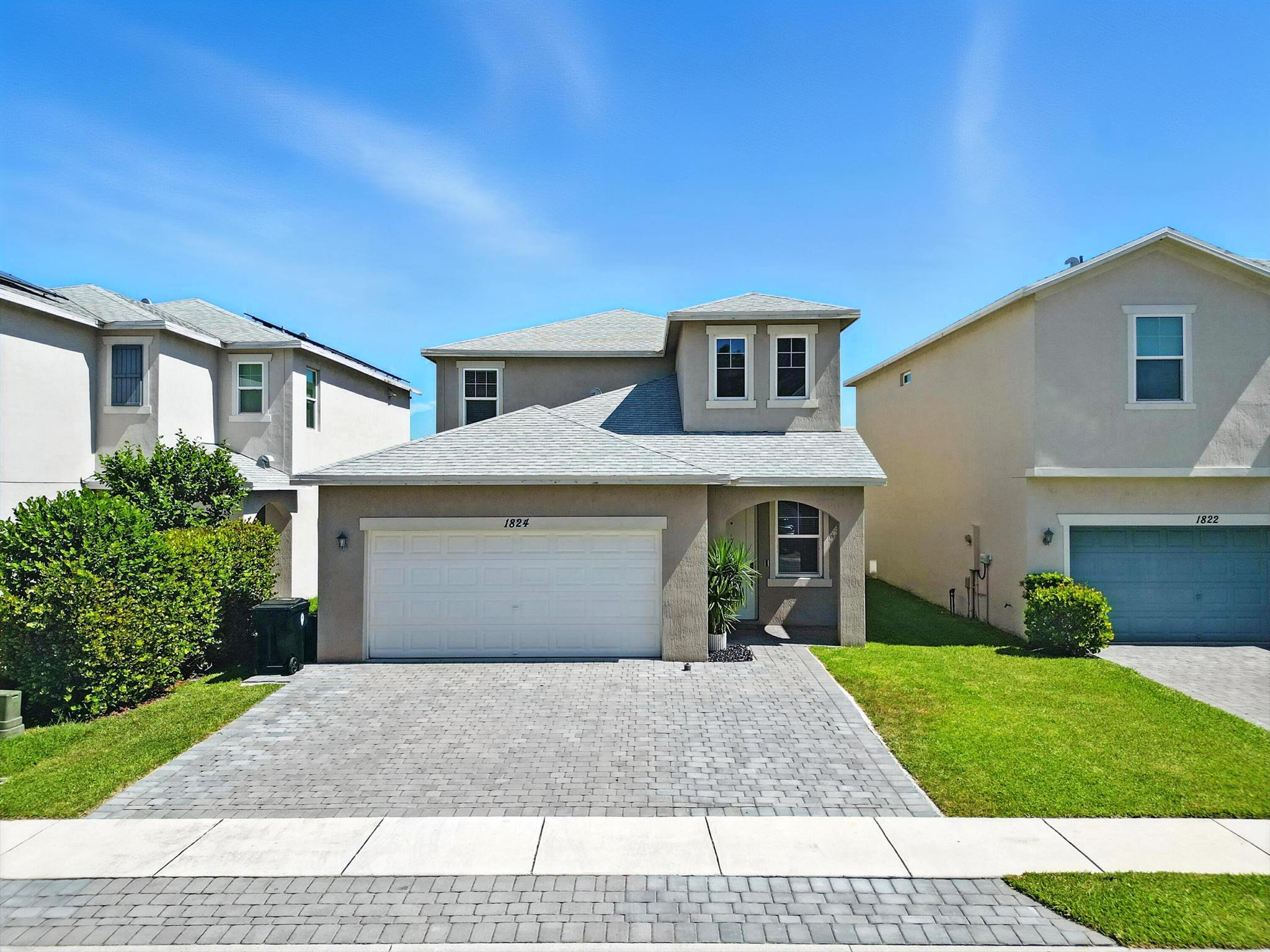 Experience the tranquil beauty of lakefront living in the highly sought after Lake Cove community. This exquisite two-story home boasts 4 spacious bedrooms, 2 A1/2 bathrooms, & a large 2 car garage. This beautifully upgraded property offers the perfect blend of comfort & modern elegance. Upgrades include: Granite countertops throughout entire house. Double sinks in both bathrooms. Turf professionally installed in Feb 2024 w 15-year warranty. Polyurethane garage floors (2024). Expanded pavers & gazebo in backyard (2022). Expanded driveway to allow 3 cars. Newer premium stainless steel kitchen appliances (2019). Blinds throughout entire house. Electric blinds over sliding glass doors. Fenced back yard (2020). App access for ring camera, keypad entry, garage door opener & AC. See attachment.