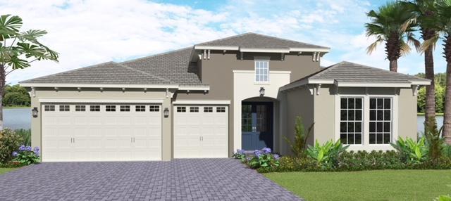 This is a spacious 4 bedroom, 4 bath, plus a den, one story home located on a semi-private lot with lake views on three sides of the home.
