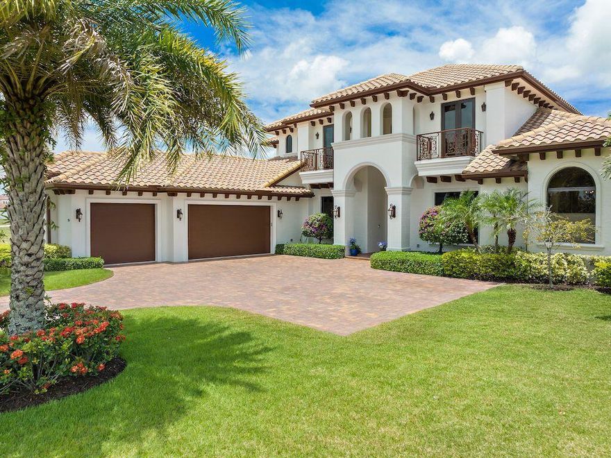 Port St Lucie's best kept secret tucked away on it's own  private Island. You will find this luxurious masterpiece evokes with impressive coffered ceilings and extensivemoldings throughout. This four bedroom five bath all features there own en-suites. Three car garage. Master on main level, along with custom kitchen which includes Professional Thermador Appliances. Six Burner Gas Cooktop. Wine Bar, Marble and Hardwood, flooring. 17x30 heated salt water pool/spa, outdoor Kitchen with private garden. Home is equipped with whole house Generac Generator. Located in double gated community with private Tennis Courts, Club house and Pool. Close to Shopping, Restaurants, and Beaches.