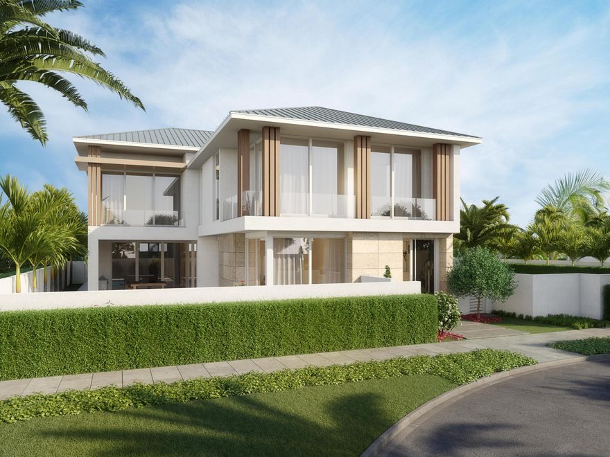 Welcome to Grove Estates — Downtown Delray's Only Gated Single-Family Home Community. Introducing the Oasis model at Grove Estates built by award winning Azure Development —a new standard of luxury living in Delray Beach within true walking distance to Atlantic Ave. This brand-new, modern residence offers 5 bedrooms, 5 full bathrooms, 2 powder rooms, a large flexible club room with bar, and over 5,400sf of expertly crafted living space. Designed with clean lines, soaring ceilings, and expansive 12' floor to ceiling windows, this home is bathed in natural light and built for seamless indoor-outdoor living. Covered lanai with summer kitchen and views of the pool, with sunshelf & spa from all rooms. 335 GROVE PL WILL BE READY FOR OCCUPANCY FALL 2026. Designed by celebrated architect Randall Stofft and curated by Czar Interiors, the Oasis model spans 5,429 square feet of air-conditioned living with over 6,600 total square feet of resort-style space. Soaring 12-foot floor-to-ceiling glass windows invite light and lush greenery into every corner of the home, creating a seamless connection to the outdoors. The dramatic floating staircase with glass railings and private elevator offer both modern flair and convenience, while the thoughtful layout effortlessly blends entertaining and everyday living.

The gourmet kitchen is a chef's dream, outfitted with professional-grade Wolf and Sub-Zero appliances, custom 12-foot cabinetry, and a hidden butler's pantry. Adjacent to the kitchen, an expansive club room offers full front and back bars and pocketing glass doors that open completely to the outdoors, perfect for hosting or relaxing in style.

Step outside into your own private oasis with an oversized saltwater pool, spa and sun shelf surrounded by dense, tropical landscaping for total privacy. The covered outdoor living area features a full summer kitchen, wood-clad ceilings, and concealed retractable screens, allowing for effortless indoor-outdoor entertaining no matter the season. Upstairs, expansive balconies with glass railings overlook the lush central green, a landscaped park exclusive to Grove Estates, ideal for peaceful walks, yoga, or simply taking in the tranquility.

Upstairs, four spacious bedrooms include a luxurious VIP suite and a stunning primary retreat, each designed with custom finishes and spa-like bathrooms. The 5th bedroom can be optioned to an office. A three-car garage, solid steel and concrete second-floor construction, natural gas fireplace, and designer fixtures round out this exceptionally built home that merges quality with artistry at every turn.

As the first residence to be released in this nine-home community, 335 Grove Place is more than a flagship, it's the beginning of something extraordinary. With unmatched design, privacy, and a location just steps from the energy of downtown Delray, this is your opportunity to claim one of the most exclusive addresses in South Florida.