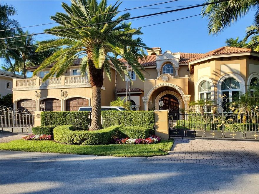 ELEGANTLY APPOINTED CUSTOM HOME OF 6 BEDROOMS, 6 1/2 BATHS. LARGE MASTER BEDROOM WITH SITTING ROOM AND FIREPLACE. HIS AND HER SEPARATE BATHROOM AREAS AND LARGE/SPACIOUS WALK IN CLOSETS. MARBLE AND GRANITE ON ALL COUNTER TOPS AND FLOORING THROUGHOUT. GOURMET CHEFS KITCHEN, BUTLER'S PANTRY, FULL WET BAR WITH 135+ WINE REFRIGERATION, THEATER, ELEVATOR, TWO-STORY FIREPLACE IN FORMAL LIVING ROOM. SEPARATE MAID'S/GUEST QUARTERS. 3 CAR GARAGES, LARGE OPEN BALCONIES OFF ALL ROOMS. ELECTRIC SECURITY GATED, AND SITUATED ON 100 FT OF DEEP WATER FOR UP TO AN 80 FT. VESSEL, JUST OFF THE INTRACOASTAL WATERWAY. HEATED POOL/HOT TUB WITH SUMMER KITCHEN AND LARGE ENTERTAINMENT AREAS. FULL HOUSE GENERATOR. BROKERS SEE ADDITIONAL REMARKS FOR SELLING BONUS!