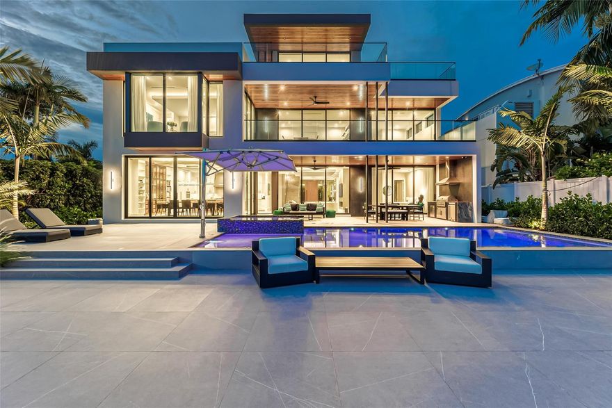 Step into a realm of sophistication with this brand-new, ultra-luxurious five-bedroom waterfront estate, designed for the most discerning buyer. A true architectural triumph, this modern masterpiece blends visionary design w/ state-of-the-art amenities & bespoke finishes. The expansive open floor plan is bathed in natural light, highlighting soaring ceilings, custom millwork, and exquisite flooring. Thoughtfully designed spaces include a private office, a versatile den or art studio, and fitness room. The serene outdoor oasis is an entertainer’s dream, featuring a 70-foot deep-water dock with a boat lift, a resort-style heated pool & hot tub, and a summer kitchen for alfresco dining. Every detail has been curated to offer an unmatched lifestyle of sophistication, comfort, and exclusivity.