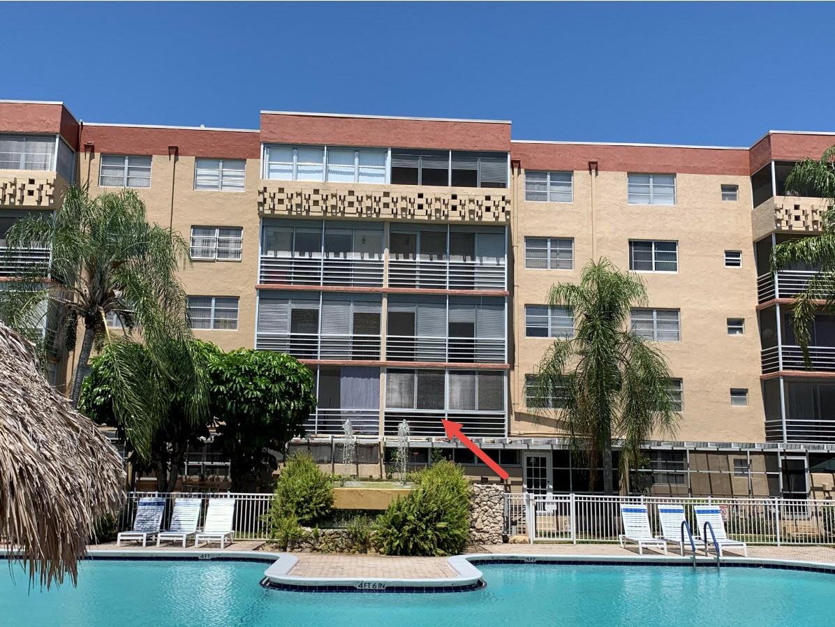 HUGE “ALL AGES” Apt. for rent remodeled. Very bright 1 Bedroom 1-1/2 bathrooms-lots of closets. New quartz countertops, S.S. appliances & glass backsplash. New solid wood cabinets & Kitchen Island. Large kitchen sink. New Shower w/glass. Enclosed balcony with sliding windows under A.C. Unit faces the beautiful pool; right on top of the WATER FOUNTAINS you hear throughout the apt. Amenities include: resort heated pool, tiki huts, BBQ ‘s, party room, billiards, gym, Jacuzzi, sauna, tennis & basketball. Laundry facilities per floor, assigned parking space & many more. Minimum 650 credit score as per HOA. Rent includes water/trash/basic cable. Very quiet complex, 24/7 security guard. Close to shopping centers, schools & parks.
