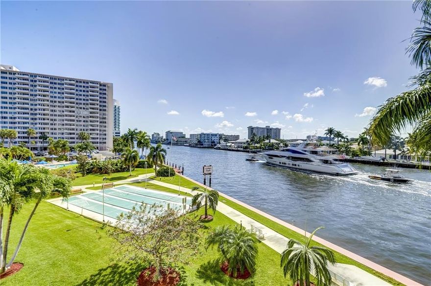 Imagine waking up to this view everyday and the amazing sunsets you'll experience every night from the huge balcony! Watch the super yachts cruise by everyday and enjoy the annual holiday boat show like never before. These waterfront units do not come up often. Check out the photos, you won't be disappointed if you're looking for an incredible waterfront view. Here is your chance to create your very own paradise in this third floor, two bedroom, two bath co-op unit. This classic mid-century building has gone through both its interior and exterior renovations. Two blocks from the beach, this Galt Ocean Mile community also offers convenient shopping and nearby nightly entertainment. This is a 55+ co-op community, cash terms apply. Easy to see, please contact co-listing agent to accompany.
