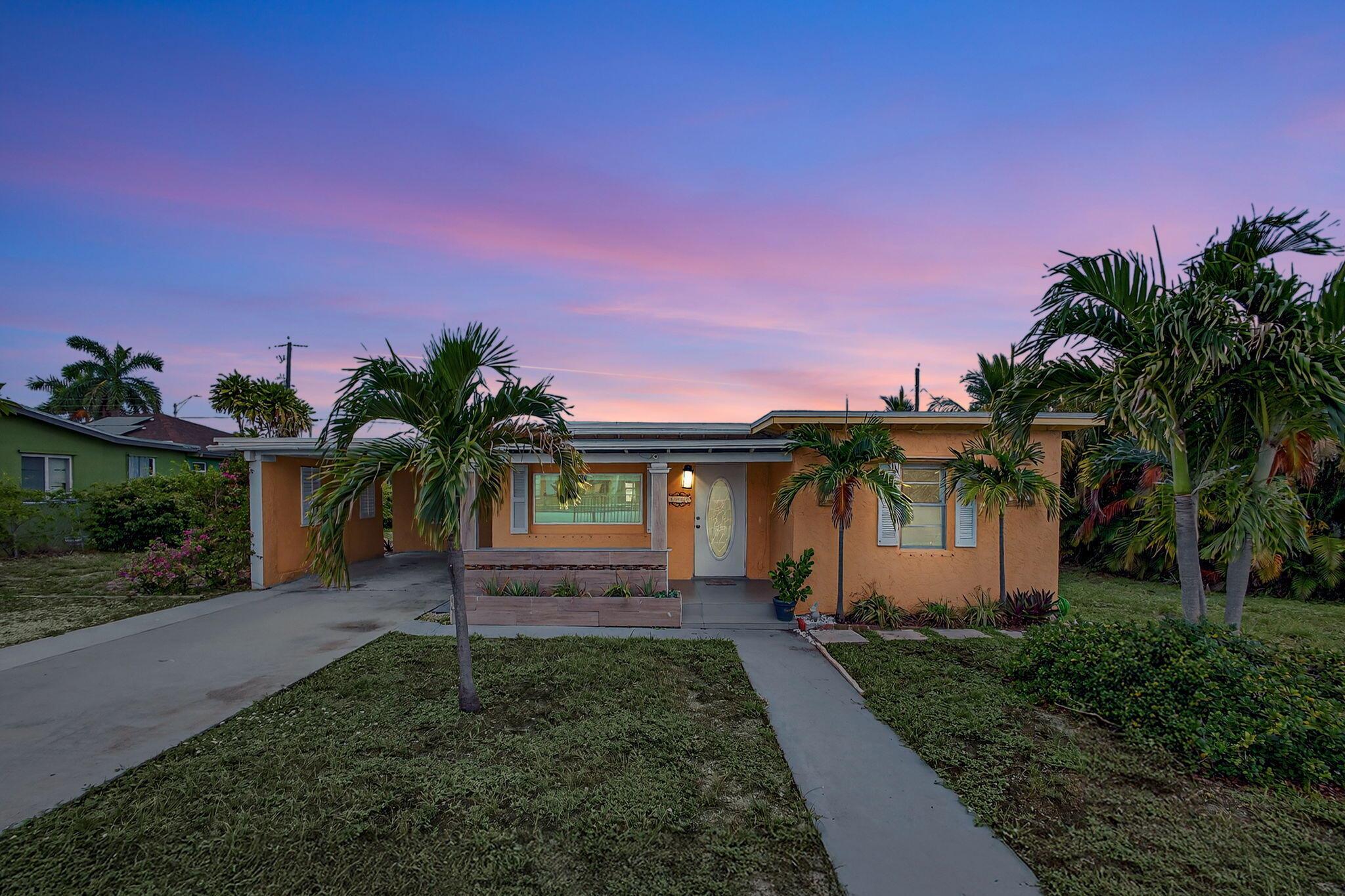 Riviera Beach, Florida, is known for its beautiful sandy beaches, thriving marina, and year-round tropical weather. Located just one block from the new elementary school, this property features a new roof, an updated kitchen, and a modernized bathroom. The expansive 10,000+ sq. ft. fenced lot provides plenty of possibilities, whether you'd like to expand the home, create a lush garden retreat, or store equipment for a home-based business. Explore every detail remotely through the 360-degree interactive virtual tour included in the listing, and check the floor plan photo with precise measurement