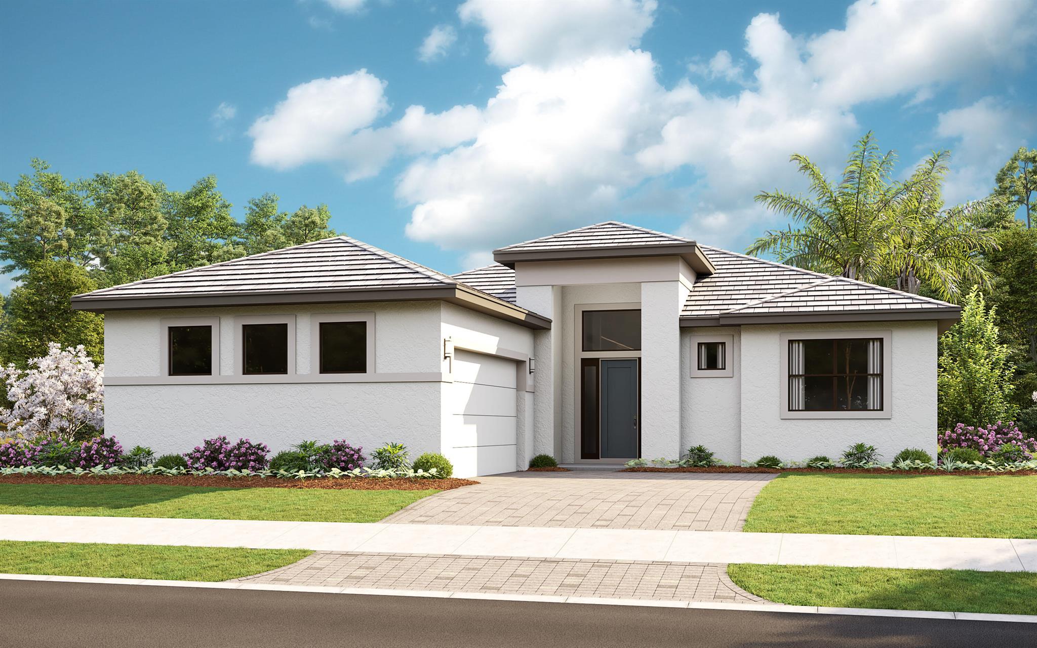 **Under Construction** The home will be available September 25, 2025.  This brand-new Riley floorplan, built by Kolter Homes, is situated on a private homesite in Westlake's only gated 55+ community. The home includes 3 bedrooms, 3 1/2 bathrooms, and a 2-car garage. The home also includes gas cooking in the kitchen along with a 3'' thick quartz kitchen island as well as second tier upper cabinets and a built-in panty with quartz counters. This Riley includes spray foam insulation, under cabinet LED lighting, a laundry tub rough-in connection and a gas connection for a future pool heater.