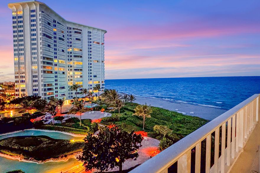 Experience elevated coastal living in this exceptional oceanfront residence offering panoramic views of the Atlantic and beautifully manicured gardens. A generously sized private terrace creates your own outdoor sanctuary-perfect for morning coffee at sunrise or evening relaxation with the sea breeze. Inside, the thoughtfully designed layout features an open-concept kitchen ideal for entertaining, along with split-bedroom accommodations to ensure maximum privacy and comfort. Residents enjoy an array of resort-style amenities, including 24-hour security, an oceanfront heated pool with hot tubs, BBQ areas, a state-of-the-art fitness center, social room, tennis and pickleball courts, and daily beach umbrella setup for effortless seaside enjoyment. Enjoy oceanfront living at its finest.