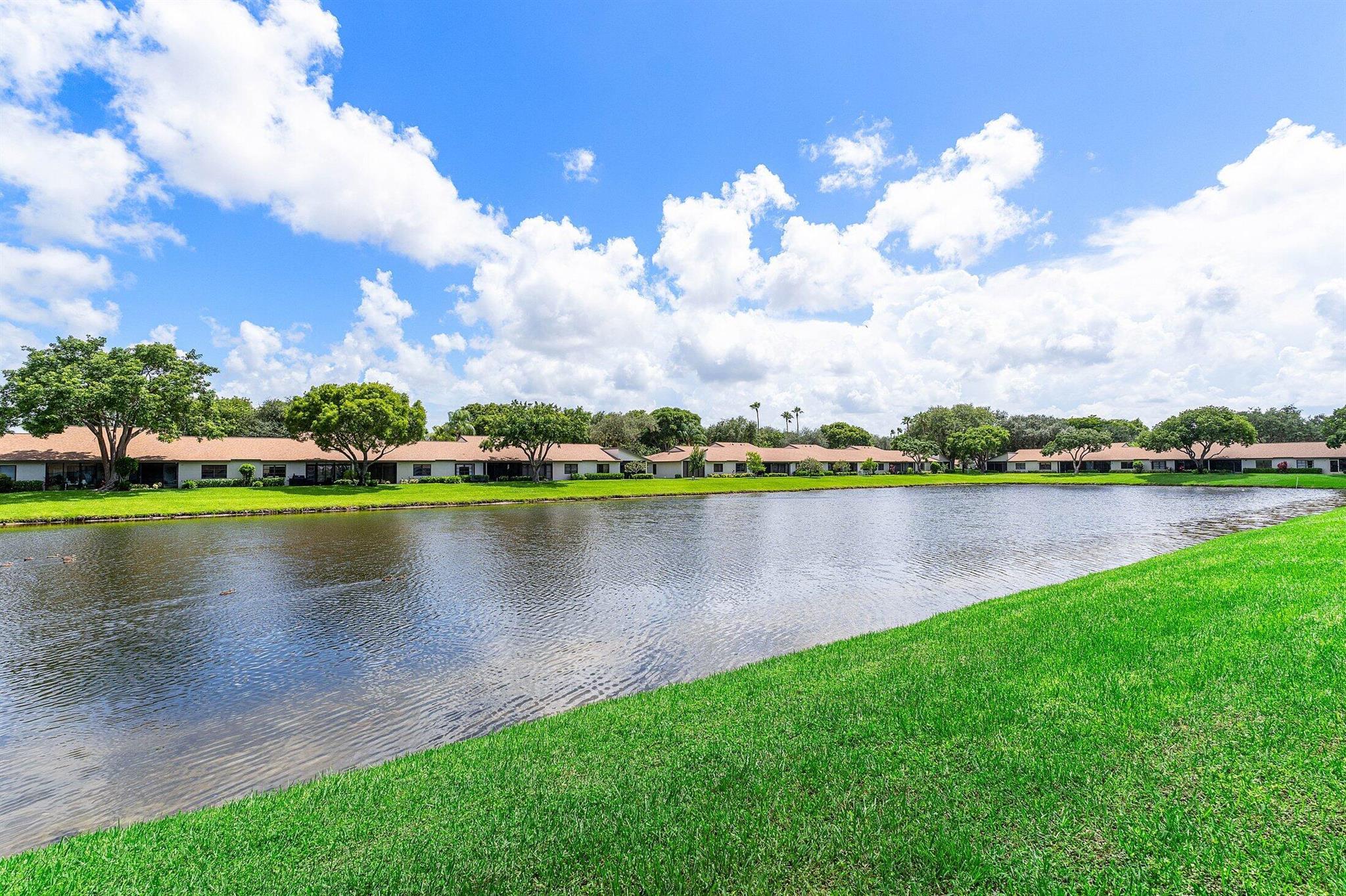 THIS IS A LAKEFRONT CHATEAU MODEL 2 BEDS/2 BATHS VILLA WITH 1 CAR GARAGE & 2 PARKING SPOTS INFRONT, LOCATED IN THE VERY DESIRED WHISPER WALK/SUMMERWINDS 55+ GATED COMMUNITY. LARGE MASTER BEDROOM SUITE, EAT-IN KITCHEN, INSIDE LAUNDRY ROOM WITH NEW WASHER/DRYER, PEACEFUL FLORIDA ROOM/PATIO IS A/C WITH A WONDERFUL LAKE VIEW. ROOF IS 2023! WHISPER WALK IS SET ON 300 ACRES, 11 LAKES, WIDE GRASSY PARKS WITH GREAT WALKING PATHS. AMENITIES INCLUDE 6 PICKLEBALL COURTS, 7 TENNIS COURTS (LIT FOR NIGHTIME PLAYING), CLUBHOUSE, POOL & SPA, FITNESS CENTER, BILLIARDS & LIBRARY. THIS LOVELY WHISPER WALK COMMUNITY IS GATED AND CENTRALLY LOCATED IN BEAUTIFUL BOCA RATON, CLOSE TO RESTAURANTS, SHOPPING, BEACHES & AIRPORTS! COME AND ENJOY THIS AMAZING LIFESTYLE!